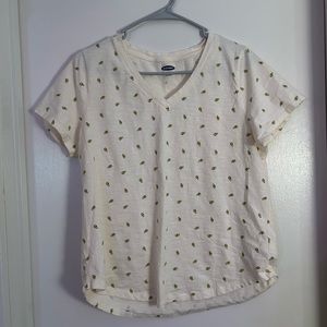 Avocado Print V Neck Tee